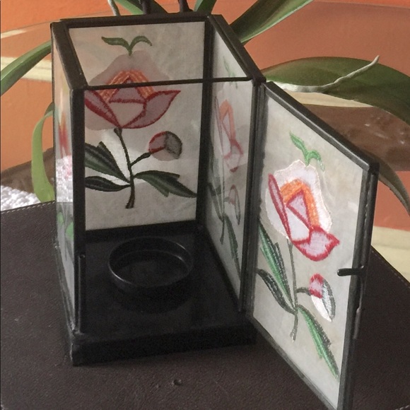 Urban Outfitters Other - Rare Vintage Flower Metal Candle Lantern Set of 2